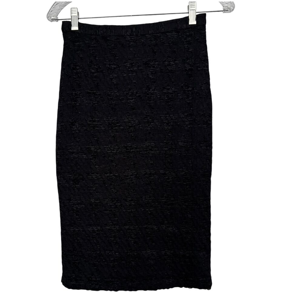 Dolce & Gabbana Skirt Womens 38‎ / US 2 Black Textured Pencil Lined Made Italy